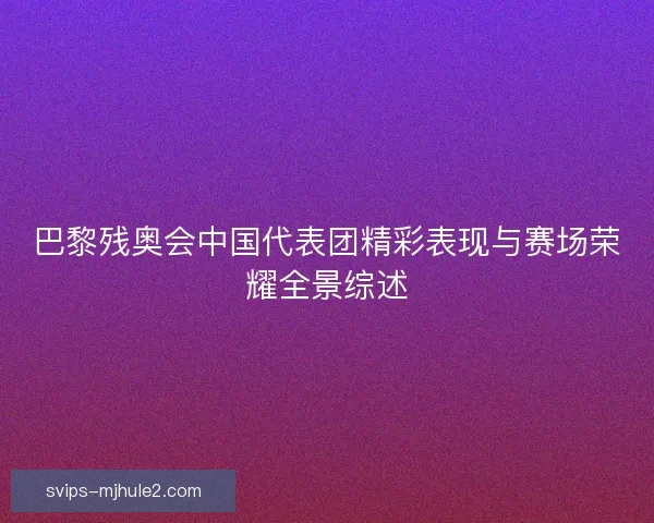 巴黎残奥会中国代表团精彩表现与赛场荣耀全景综述